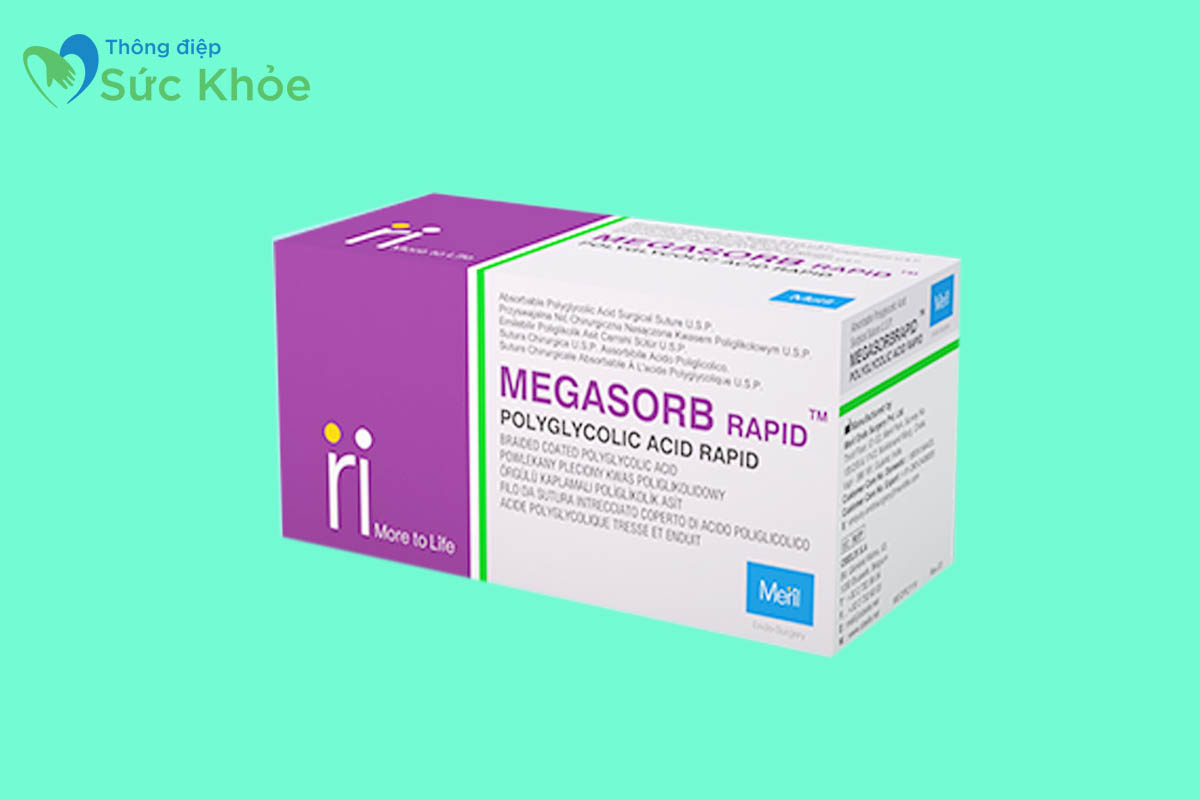 Hộp sản phẩm chỉ phẫn thuật Megasorb xuất xứ Ấn Độ