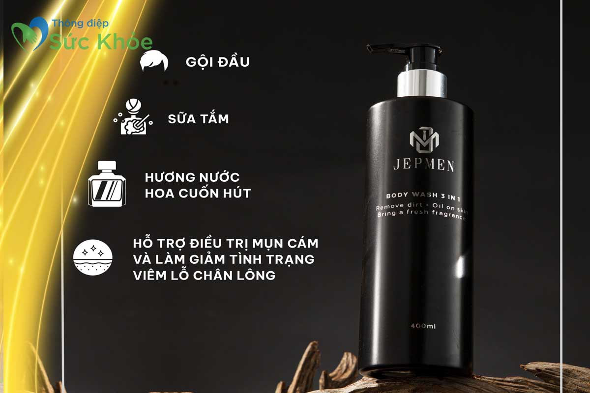 Hình ảnh: Chai sữa tắm gội 3in1 của Jepmen
