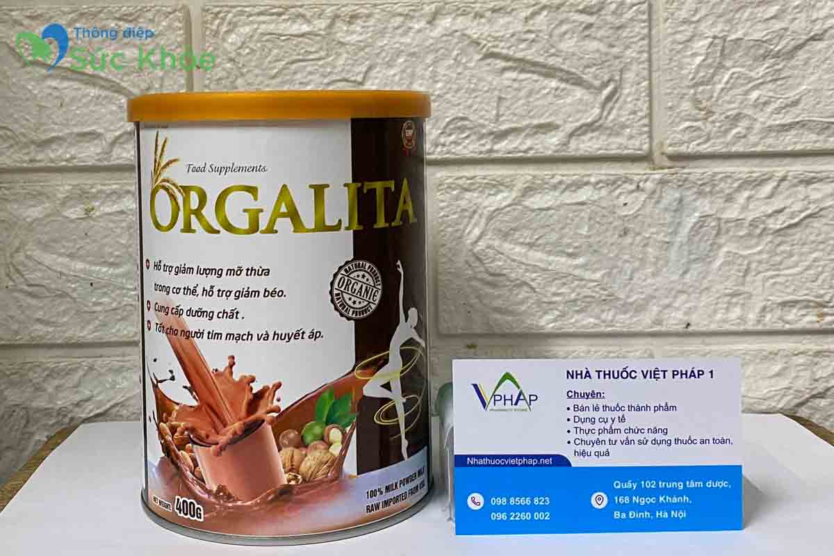 Sữa giảm cân Orgalita đang được bán tại nhà thuốc Việt Pháp 1